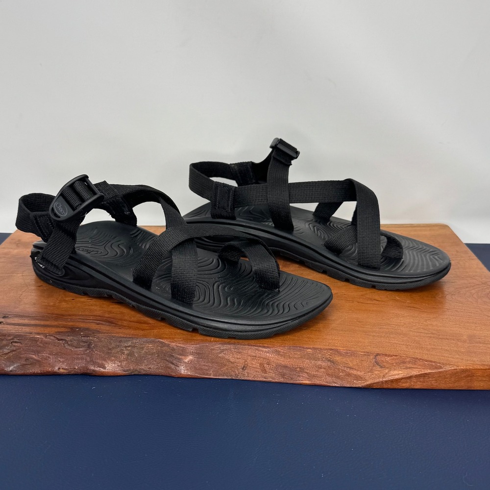 Chaco Z/Volv 2 Black Sport Sandals Women's 9 Toe Loop Hiking Shoes